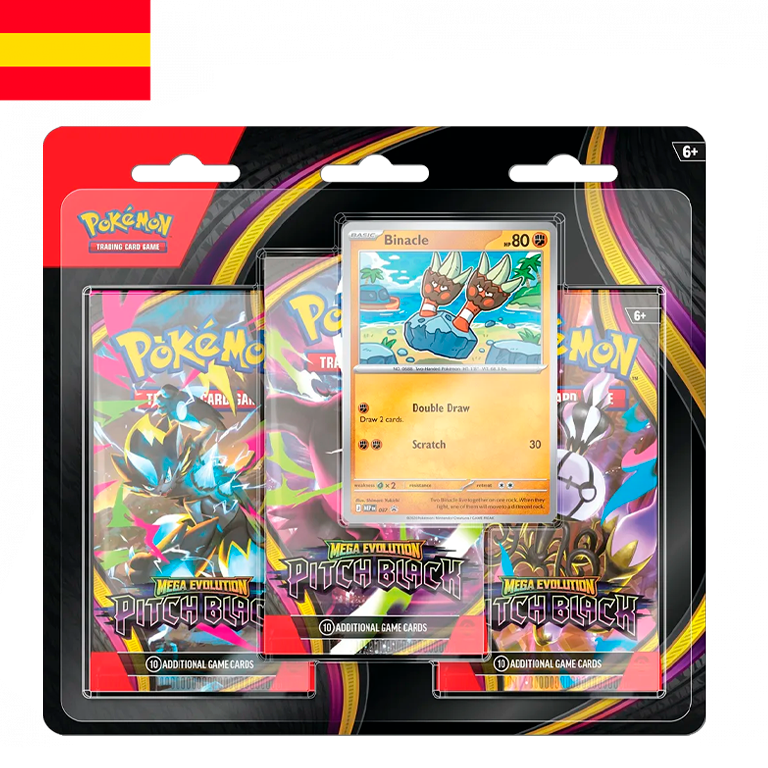 (PRE-VENTA) Pokémon - Blister de Binacle con 3 sobres de Oscuridad Absoluta (ESP)