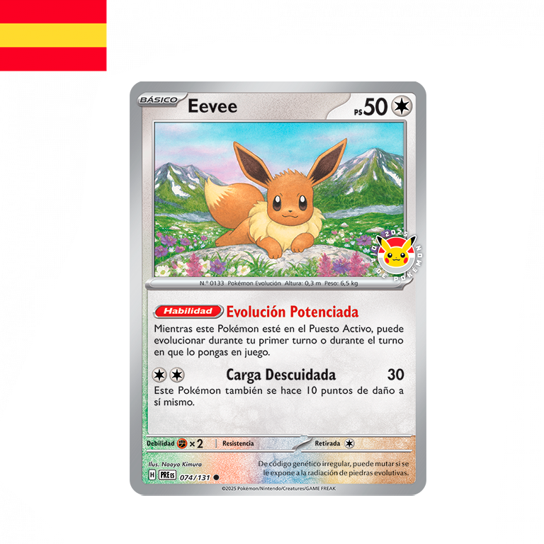 Pokémon - Carta Promo del día de Pokémon 2025 de Eevee (ESP)